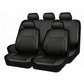 ⏳Time-Limited Special⏰9-Piece Quilted Faux Leather Seat Covers – Car Interior Accessory ⏰