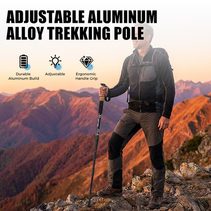 ⏳Time-Limited Special⏰Adjustable Aluminum Alloy Trekking Pole – Durable, Shock-Absorbing, Lightweight 🌲