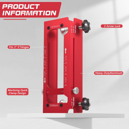 ⏳Time-Limited Special⏰Adjustable Door Hinge Mortise Jig Kit – Precision Routing, Quick Setup & Perfect for Carpenters, Joiners & DIY Home Renovations 🔧✨