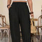 ⏳Time-Limited Special⏰Women’s Cuffed Ankle Pants – Relaxed Fit, Elastic Waist, Solid Colors💛
