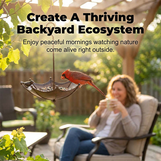 ⏳Time-Limited Special⏰Hanging Umbrella Bird Feeder & Bath