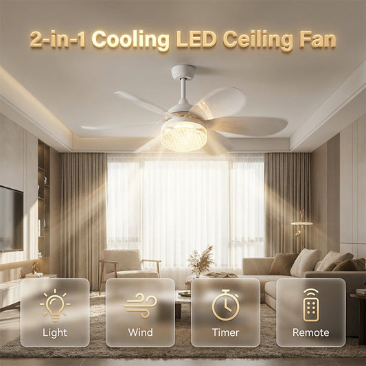 ⏳Time-Limited Special⏰2-in-1 Cooling LED Ceiling Fan