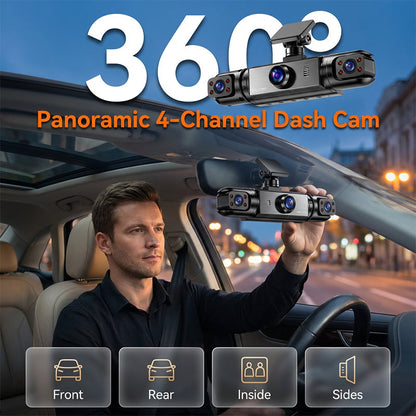 ⏳Time-Limited Special⏰360° Eagle Eye Parking Camera – 1080P, 4-Way Display, WiFi 📹