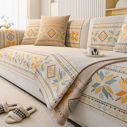 ⏳Time-Limited Special⏰Non-Slip Bohemian Chenille Sofa Cushion Cover – Soft, boho pattern & machine washable – Non-slip backing, fits most sofas – perfect for cozy home decor or pet-friendly spaces 🐾