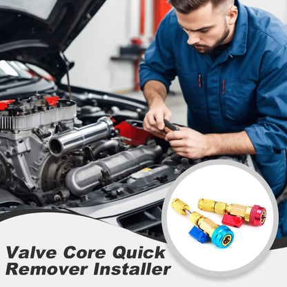 ⏳Time-Limited Special⏰Valve Core Quick Remover Installer – No Refrigerant Loss, High‑Low Pressure Connector ✨