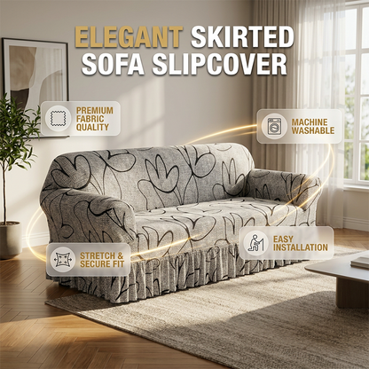 ⏳Time-Limited Special⏰High-Stretch Ruffled Sofa Slipcover – Full Coverage Couch Protector