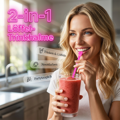 ⏳Time-Limited Special⏰2-In-1 Spoon Straws