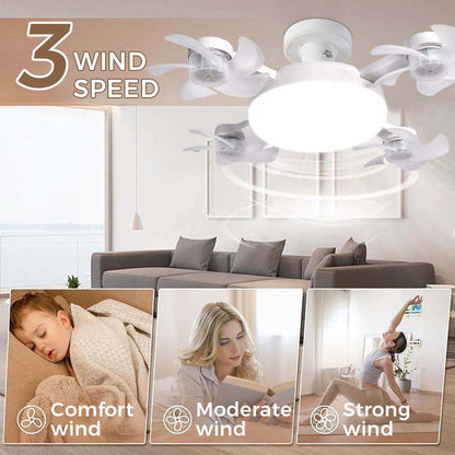 ⏳Time-Limited Special⏰Ceiling Fan with E27 Socket – Silent 2-in-1 LED Fan with Remote Control – Cool & Light in One 🏠
