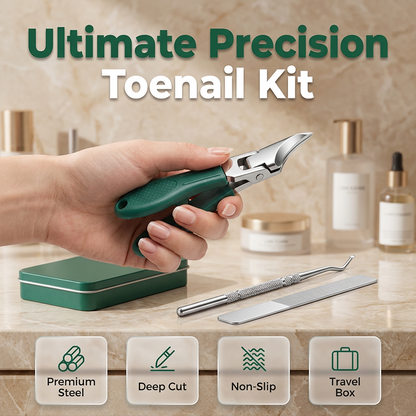 ⏳Time-Limited Special⏰Precision Nail Care 3-Piece Set – Curved Blade Prevents Splitting, Double-Sided File Smooths Rough Edges – Perfect for Travel & At-Home Care