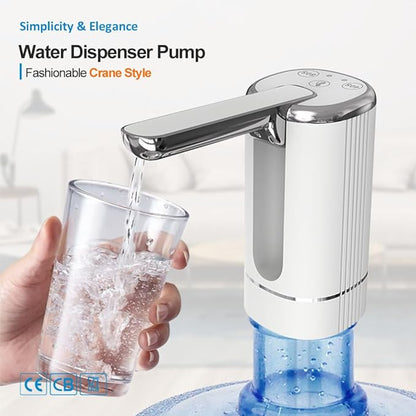 ⏳Time-Limited Special⏰Automatic Water Dispenser Pump | Rechargeable USB-C Bottle Pump with Foldable Spout & One-Touch Control | Universal Fit for Home & Office