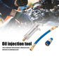 ⏳Time-Limited Special⏰Precision AC Oil Dye Injector – Brass Construction, High Pressure Hose, Clear Barrel ✨