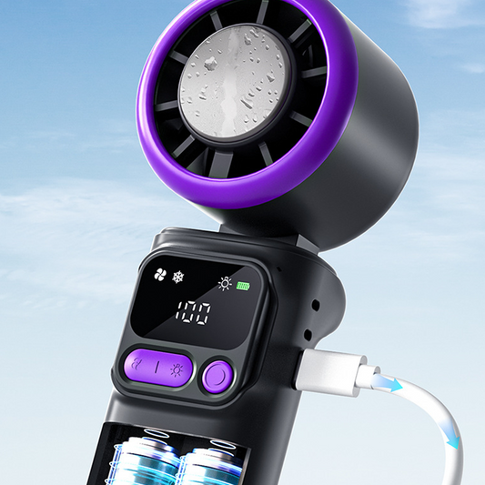 ⏳Time-Limited Special⏰Portable Cooling Fan with Ice Compress Plate