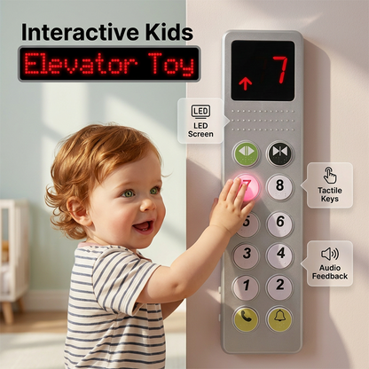 ⏳Time-Limited Special⏰Realistic Elevator Button Toy for Kids Pretend Play