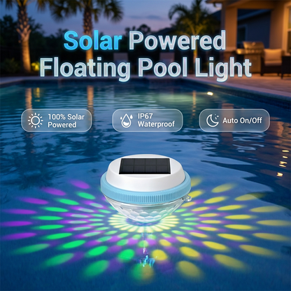 ⏳Time-Limited Special⏰Solar Floating Pool Lights with Remote Control — RGB Colour-Changing, IP68 Waterproof, 16 Lighting Modes