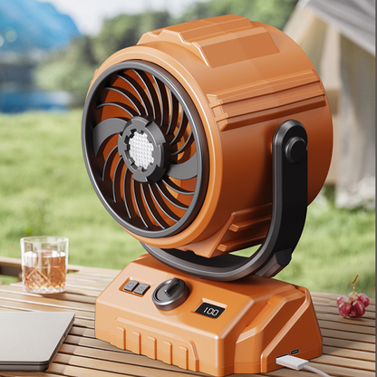 ⏳Time-Limited Special⏰100-Speed Turbo Camping Fan – Rechargeable & powerful – Compact, quiet & long battery life – perfect for tents, RVs or outdoor workspaces 🔋⛺✨