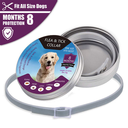 ⏳Time-Limited Special⏰Flea & Tick Collar for Dogs & Cats – 8 Months Protection, Waterproof, Adjustable 🌿
