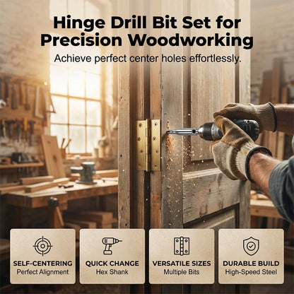 ⏳Time-Limited Special⏰Self-Centering Hinge Drill Bit Set