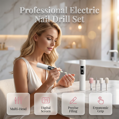 ⏳Time-Limited Special⏰Professional Electric Nail Polisher – Smooths thick nails, 99-speed display. Multiple heads for shaping & buffing. Salon at home! 🌟💎