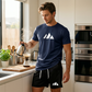 ⏳Time-Limited Special⏰Men's Short Sleeve T-Shirt & Drawstring Shorts Set – Geometric Print, Breathable, Versatile 🔥