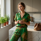 ⏳Time-Limited Special⏰Women's Casual Short Sleeve Top & Pants Set – Vibrant Print, Side Pockets, Soft Fabric 🌿
