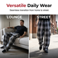 ⏳Time-Limited Special⏰Men's Retro Plaid Loose Fit Cargo Pants – Wide Leg, Cargo Pockets, Drawstring Waist 🌿
