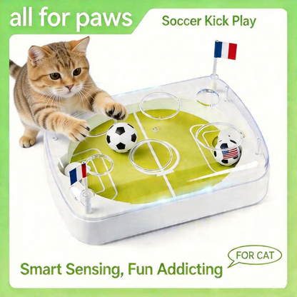 ⏳Time-Limited Special⏰ Interactive Cat Football Field Chasing Toy – Let Your Cat Score the Winning Goal! | Auto-Moving Ball + Realistic Field 🏟️