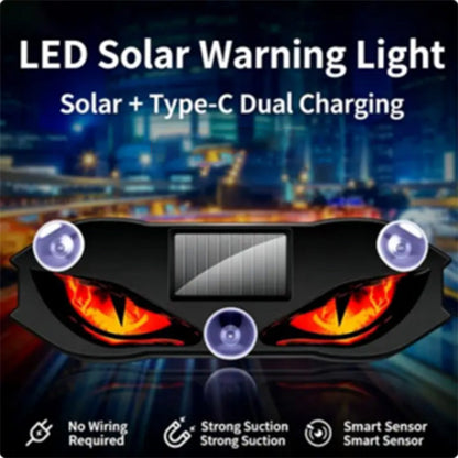 ⏳Time-Limited Special⏰ Solar LED Car Warning Light – Devil Eye Design 🔥