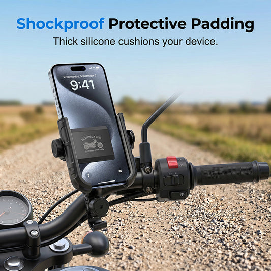 ⏳Time-Limited Special⏰Quick-Release Bike Phone Mount – SecureLock & Shockproof Padding 📱