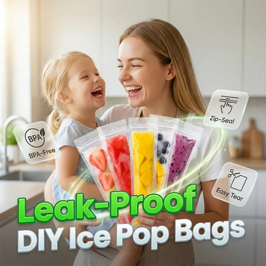 ⏳Time-Limited Special⏰DIY Zip-Seal Ice Pop Bags – Reusable & easy to fill – Perfect for healthy frozen treats – great for summer snacks and kids 🍓🍦✨