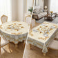 ⏳Time-Limited Special⏰Waterproof Gold Rose Tablecloth – Embossed Effect, Stain-Resistant & Elegant for Dining ✨