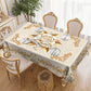 ⏳Time-Limited Special⏰Waterproof Gold Rose Tablecloth – Embossed Effect, Stain-Resistant & Elegant for Dining ✨