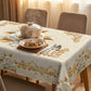 ⏳Time-Limited Special⏰Waterproof Gold Rose Tablecloth – Embossed Effect, Stain-Resistant & Elegant for Dining ✨
