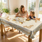 ⏳Time-Limited Special⏰Waterproof Gold Rose Tablecloth – Embossed Effect, Stain-Resistant & Elegant for Dining ✨