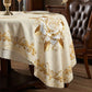 ⏳Time-Limited Special⏰Waterproof Gold Rose Tablecloth – Embossed Effect, Stain-Resistant & Elegant for Dining ✨