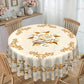 ⏳Time-Limited Special⏰Waterproof Gold Rose Tablecloth – Embossed Effect, Stain-Resistant & Elegant for Dining ✨