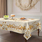 ⏳Time-Limited Special⏰Waterproof Gold Rose Tablecloth – Embossed Effect, Stain-Resistant & Elegant for Dining ✨