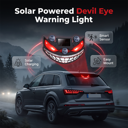 ⏳Time-Limited Special⏰Solar Devil Eye LED Car Warning Light – Smart & Auto-Activated 🚗