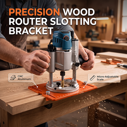 ⏳Time-Limited Special⏰Aluminum Alloy Router Slotting Bracket – Precision Straight Slots, Heavy-Duty & Universal Fit for Woodworking ✨