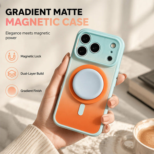 ⏳Time-Limited Special⏰ Magnetic Gradient Phone Case with Built-in Stand – Strong magnet, gradient design & adjustable stand – Perfect for hands-free viewing & daily protection ✨