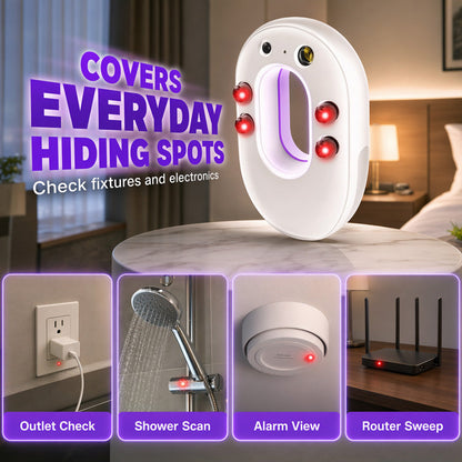 ⏳Time-Limited Special⏰Smart Infrared Camera Detector – Finds hidden pinhole lenses instantly. LED flashlight & door alarm – travel with privacy & peace of mind! 🏨✨