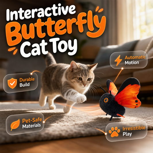 ⏳Time-Limited Special⏰Smart Sensing Flapping Butterfly Toy for Cats