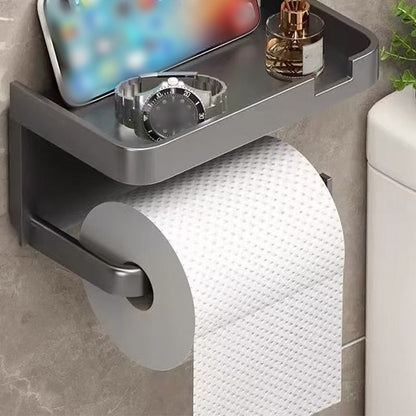 ⏳Time-Limited Special⏰Wall-Mounted Toilet Paper Holder with Storage Shelf