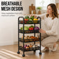 🎉 LIMITED TIME 50% OFF! 🛒 3/4-Tier Mobile Mesh Storage Utility Cart with Wheels – Space-Saving Metal Wire Rolling Cart 🏠