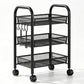 🎉 LIMITED TIME 50% OFF! 🛒 3/4-Tier Mobile Mesh Storage Utility Cart with Wheels – Space-Saving Metal Wire Rolling Cart 🏠