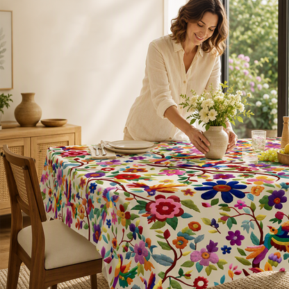 ⏳Time-Limited Special⏰Retro Floral Tablecloth – Vintage print, stain-resistant & easy-clean – Perfect for daily dining & garden parties 🌿