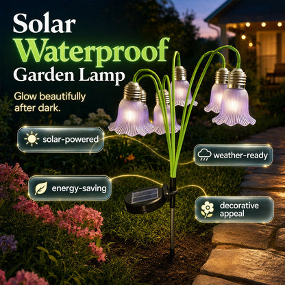 ⏳Time-Limited Special⏰Solar Flower Lights for Outdoor Garden – Waterproof LED Glowing Flowers for Patio, Lawn & Yard Decor, Auto On/Off