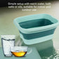 ⏳Time-Limited Special⏰Collapsible Foot Spa Basin with Lid | Portable Silicone Foot Soak Tub with Massage Rollers for Home Relaxation