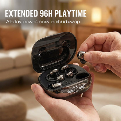 ⏳Time-Limited Special⏰Bluetooth 6.0 Earbuds – 96H Playtime, 2-in-1 Design & AI Noise Reduction 🎵