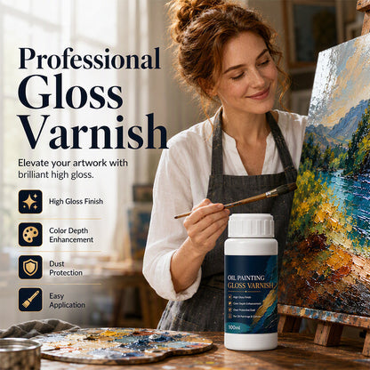 ⏳Time-Limited Special⏰ Gloss Boost Painting Varnish – High-Gloss Finish, UV Protection & Long-Lasting Shine for Acrylic, Oil & Canvas Artwork 🎨✨