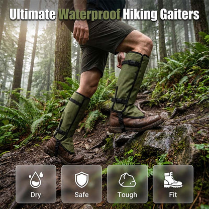 ⏳Time-Limited Special⏰Waterproof Hiking Gaiters – Breathable GORE-TEX Leg Guards for Trail & Mountain, Durable 1000D Fabric with Replaceable Straps 🇬🇧⛰️